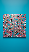 Luminous Gold Mosaic Resin Wall Artwork